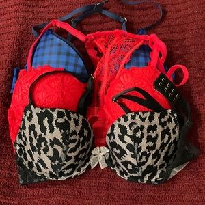 Sexy Bra Bundle. VS Pink Racerback Red 32A. VS very sexy 32B. Gilly Hicks 32A